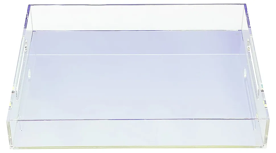 Realspace® Opaline Acrylic Document Tray, 2-3/16"H x 11"W x 14"D, Clear/Iridescent