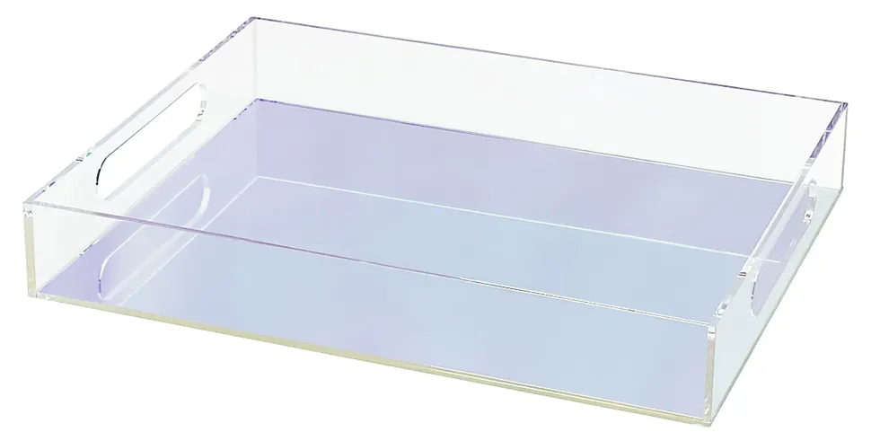 Realspace® Opaline Acrylic Document Tray, 2-3/16"H x 11"W x 14"D, Clear/Iridescent