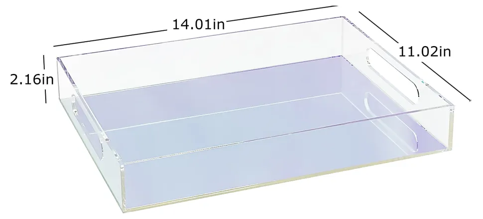 Realspace® Opaline Acrylic Document Tray, 2-3/16"H x 11"W x 14"D, Clear/Iridescent