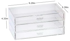 Realspace® Opaline Acrylic 3-Drawer Desktop Organizer, 4-5/16