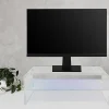 Realspace® Opaline Acrylic Monitor Stand, 7-1/2"H x 15"W x 5-1/2"D, Clear/Iridescent