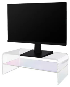 Realspace® Opaline Acrylic Monitor Stand, 7-1/2