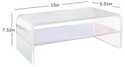 Realspace® Opaline Acrylic Monitor Stand, 7-1/2