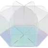 Realspace® Opaline Acrylic Spinning Desktop Organizer, 5-3/8"H x 7-1/2"W x 6-1/2"D, Clear/Iridescent