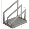 Realspace® Orix Wood/Metal Letter Sorter, 7"H x 7"W x 5"D, Gray/Nickel