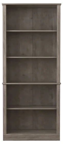 Realspace® Peakwood 71"H 5-Shelf Bookcase, Smoky Brown