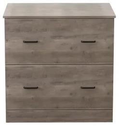 Realspace® Peakwood 30-1/2"W x 21-4/5"D Lateral 2-Drawer File Cabinet, Smoky Brown