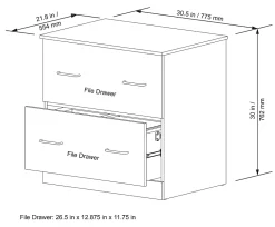 Realspace® Peakwood 30-1/2