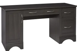 Realspace® Pelingo 60"W Computer Desk, Dark Gray