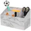Realspace® 4-Piece Desk Accessory Set, Gray Marble