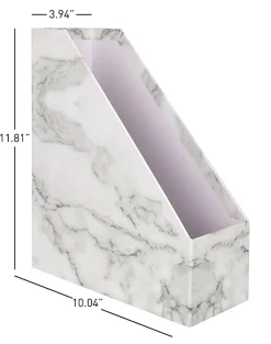 Realspace® 4-Piece Desk Accessory Set, Gray Marble