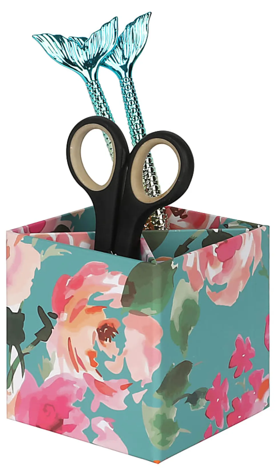 Realspace® 4-Piece Desk Accessory Set, Floral