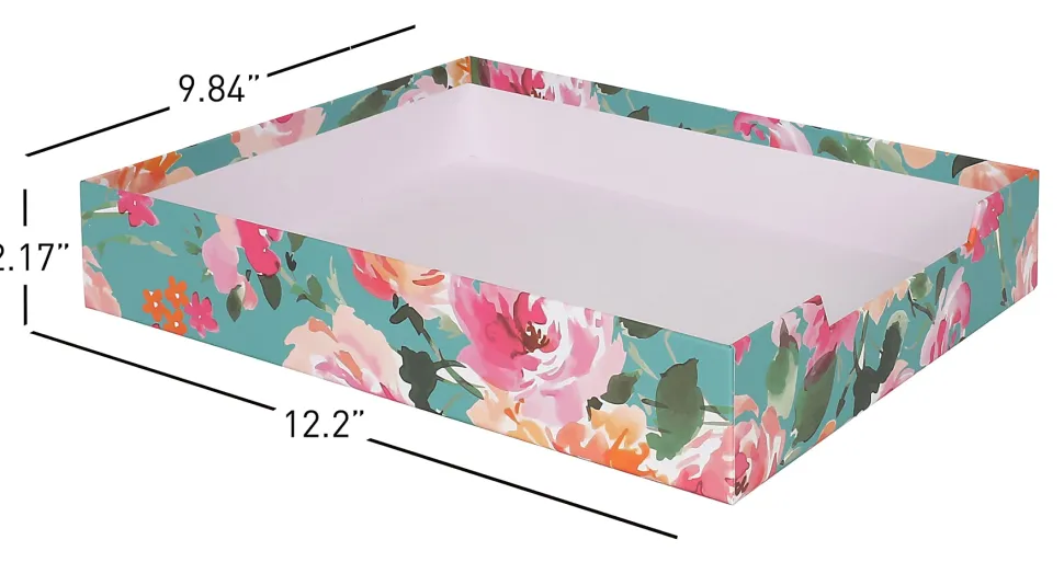 Realspace® 4-Piece Desk Accessory Set, Floral