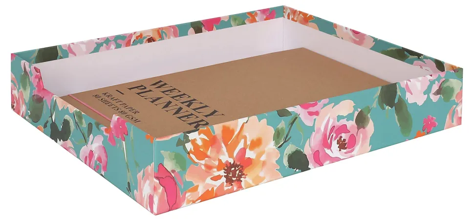 Realspace® 4-Piece Desk Accessory Set, Floral