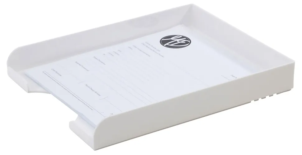 Realspace® Plastic Letter Tray, White