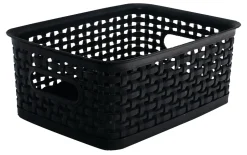 Realspace® Plastic Weave Bin, Small Size, 4
