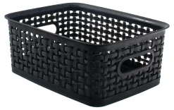 Realspace® Plastic Weave Bin, Small Size, 4