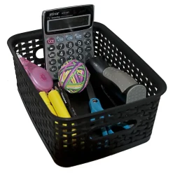 Realspace® Plastic Weave Bin, Small Size, 4