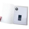Realspace™ Poly Expanding File Folder, 8-Pocket, Letter Size, 4" Expansion, White/Black Dots