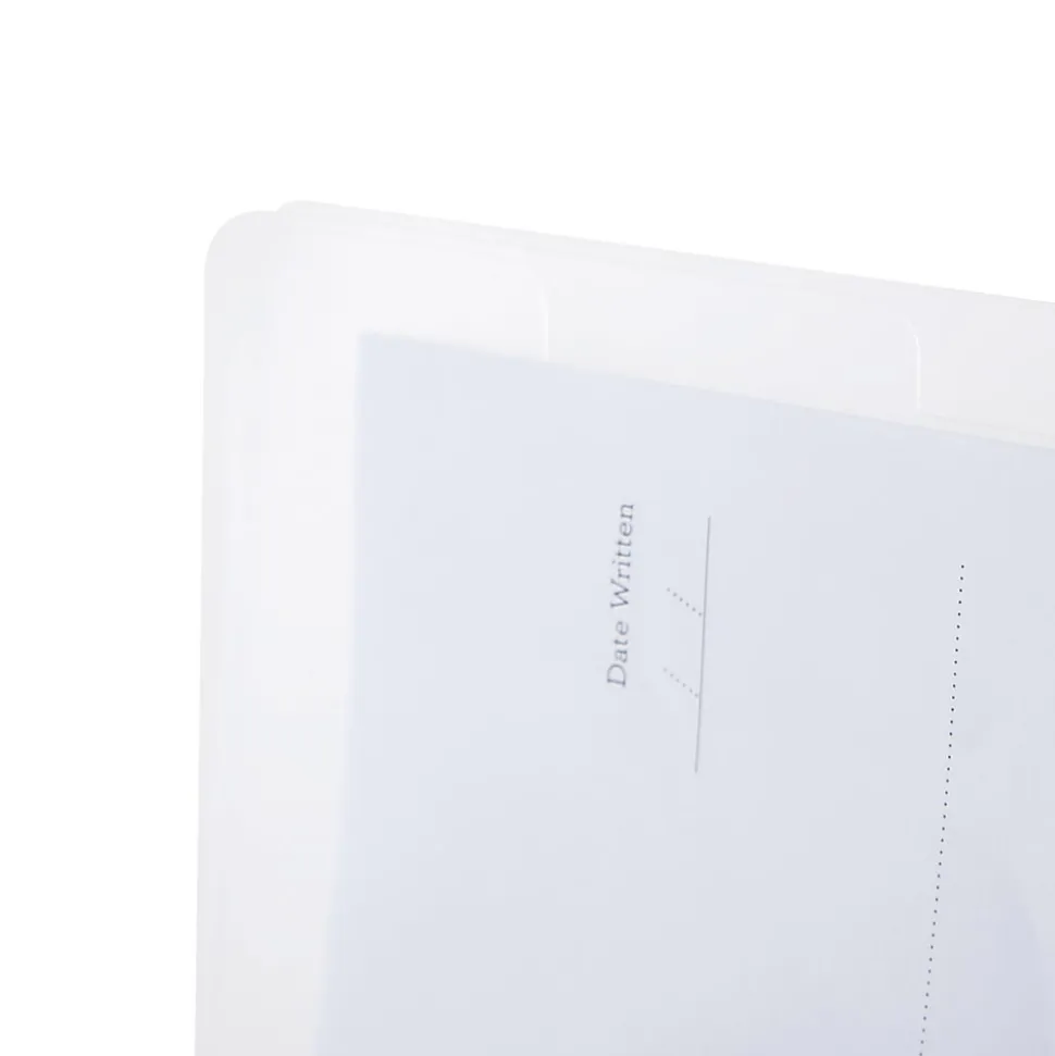 Realspace™ Poly Expanding File Folder, 8-Pocket, Letter Size, 4" Expansion, White/Black Dots