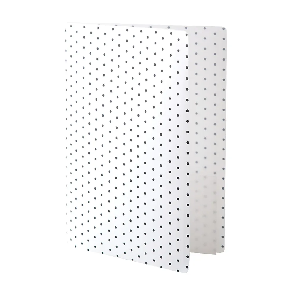 Realspace™ Poly Expanding File Folder, 8-Pocket, Letter Size, 4" Expansion, White/Black Dots