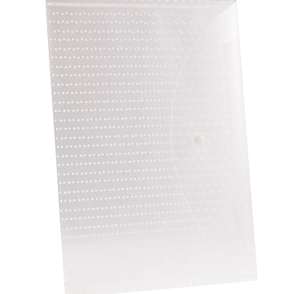 Realspace™ Poly Project Envelope, Letter Size, Clear/White Dots