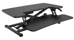 Realspace® P10 Pneumatic Standing Desk Riser Converter With Keyboard Tray, 20