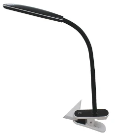 Realspace⢠Pressler LED Desk/Clip Combination Lamp with USB Charging Port, 17"H, Black