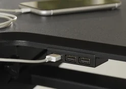 Realspace® P20 Standing Desk Converter With USB And Keyboard Tray, 19-3/10