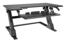 Realspace® P20 Standing Desk Converter With USB And Keyboard Tray, 19-3/10