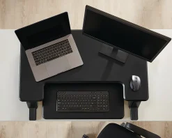 Realspace® P20 Standing Desk Converter With USB And Keyboard Tray, 19-3/10