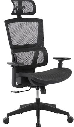 Realspace® Radano Mesh High-Back Executive Office Chair, Black, BIFMA Compliant