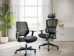 Realspace® Radano Mesh High-Back Executive Office Chair, Black, BIFMA Compliant