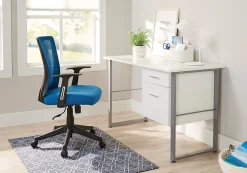 Realspace® Radley Mesh/Fabric Mid-Back Task Office Chair, Rich Blue, BIFMA Compliant