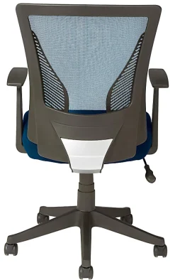 Realspace® Radley Mesh/Fabric Mid-Back Task Office Chair, Rich Blue, BIFMA Compliant