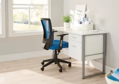 Realspace® Radley Mesh/Fabric Mid-Back Task Office Chair, Rich Blue, BIFMA Compliant