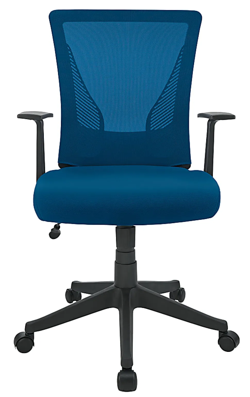 Realspace® Radley Mesh/Fabric Mid-Back Task Office Chair, Rich Blue, BIFMA Compliant