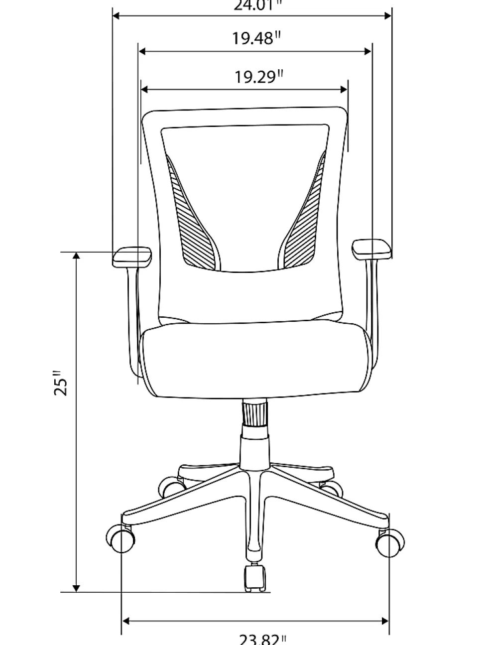 Realspace® Radley Mesh Mid-Back Task Office Chair, Black, BIFMA Compliant
