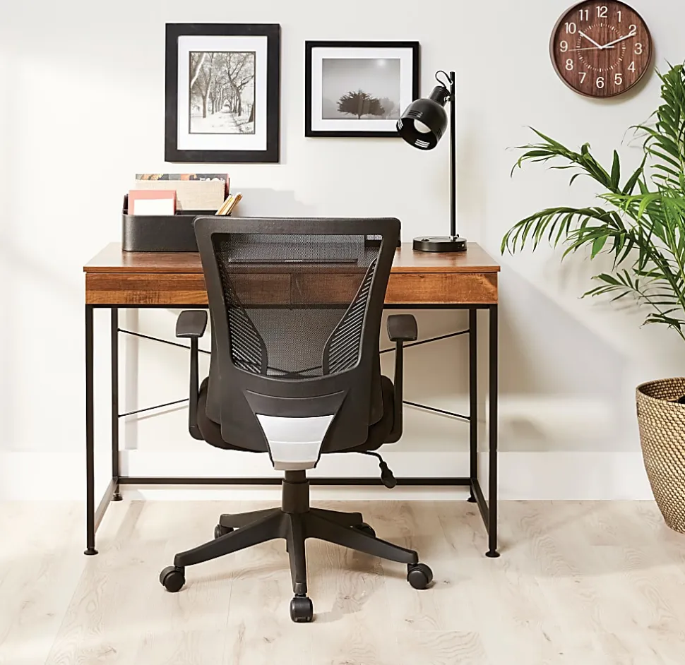 Realspace® Radley Mesh Mid-Back Task Office Chair, Black, BIFMA Compliant