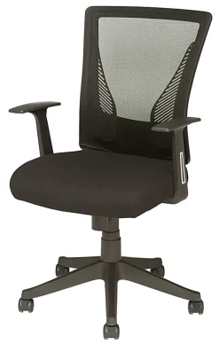 Realspace® Radley Mesh Mid-Back Task Office Chair, Black, BIFMA Compliant