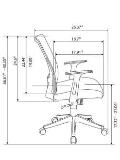 Realspace® Radley Mesh Mid-Back Task Office Chair, Black, BIFMA Compliant