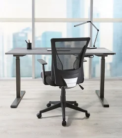 Realspace® Radley Mesh Mid-Back Task Office Chair, Black, BIFMA Compliant