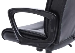 Realspace® Rezzi Vegan Leather Mid-Back Manager Office Chair, Black