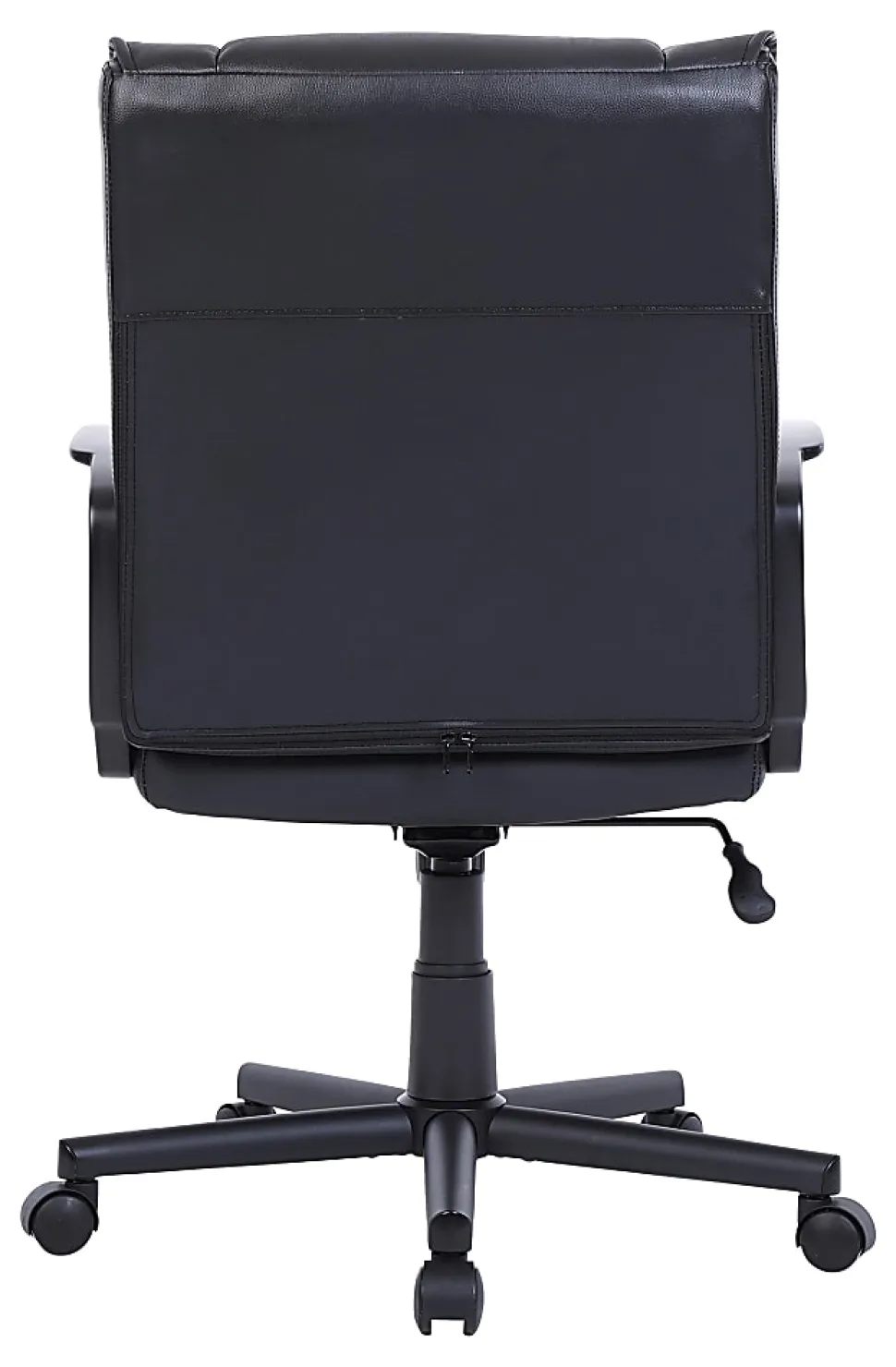 Realspace® Rezzi Vegan Leather Mid-Back Manager Office Chair, Black