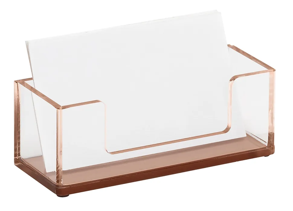 Realspace® Rose Gold Acrylic Business Card Holder