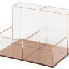 Realspace® Rose Gold Acrylic 4-Compartment Desk Caddy