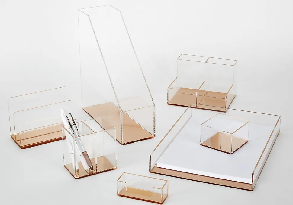 Realspace® Rose Gold Acrylic Magazine File Holder