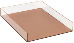 Realspace Rose Gold Acrylic Paper Tray, Letter Size