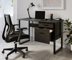Realspace® Sensi Mesh/Fabric Low-Back Task Office Chair, Black, BIFMA Compliant