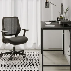 Realspace® Sensi Mesh/Fabric Low-Back Task Office Chair, Black, BIFMA Compliant